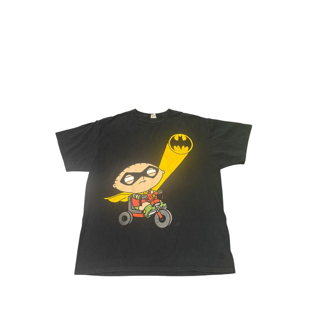 Vintage Family Guy Stewie as Robin T-Shirt – Batman Signal Graphic – Size XL